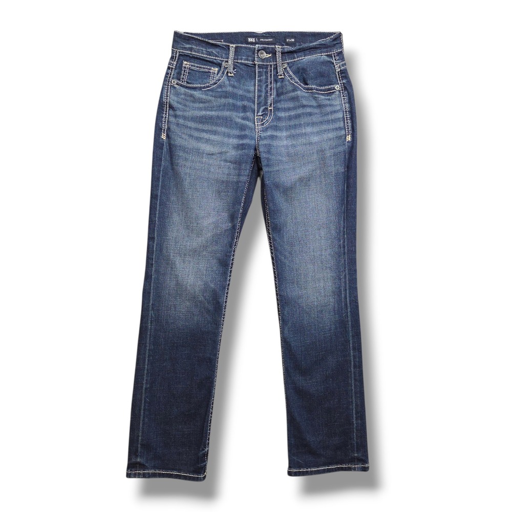 BKE Jake Straight Jeans‎ Mens 31 x 30 Dark Wash Mid Rise